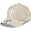 beige-gebogener-snapback-9forty-m-crown-a-frame-cotton-weave-kappe-der-philadelphia-phillies-mlb-von-new-era