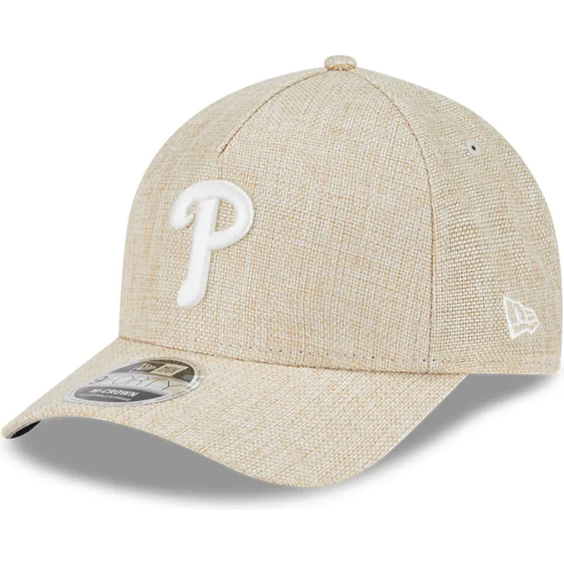 beige-bojd-keps-snapback-9forty-m-crown-a-frame-cotton-weave-fran-philadelphia-phillies-mlb-av-new-era