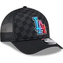 new-era-9forty-m-crown-a-frame-gradient-raceway-los-angeles-dodgers-mlb-black-trucker-hat