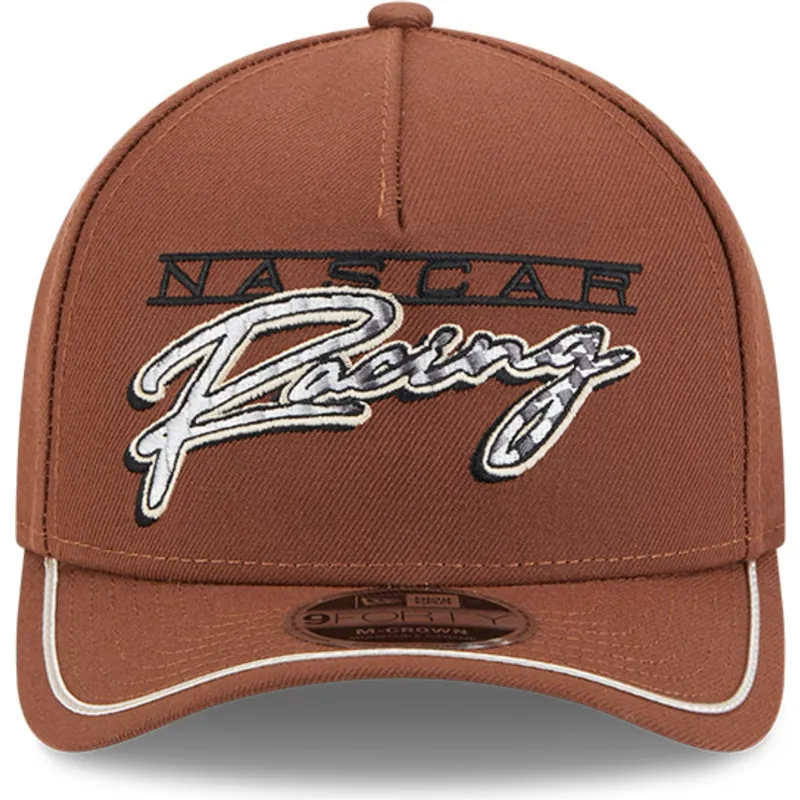 brun-bojd-keps-snapback-9forty-m-crown-a-frame-motorsport-fran-nascar-av-new-era