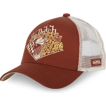 Sapkák ívelt barna snapback GUE Von Dutch
