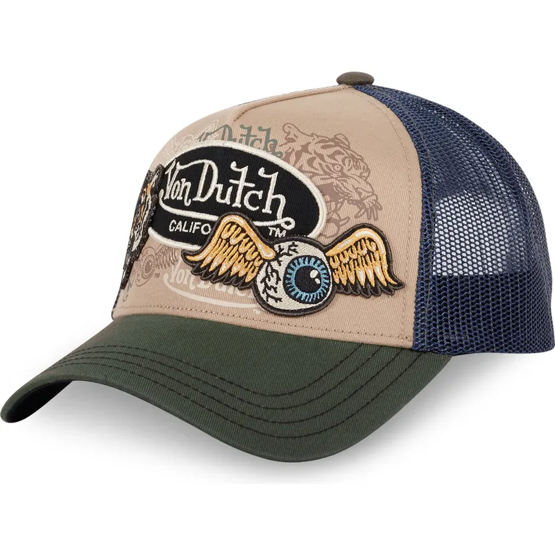 trucker-cap-beige-blau-und-grun-patches07-von-von-dutch