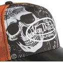 von-dutch-subl01-schwarze-und-orangefarbene-trucker-kappe