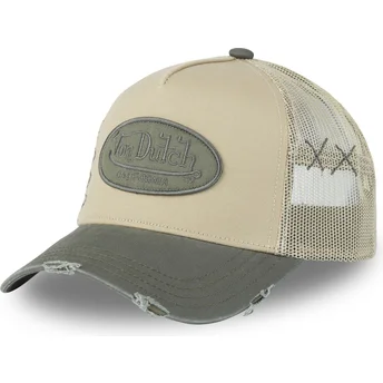 Von Dutch beige och grön truckerkeps USED 02