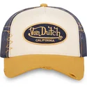 von-dutch-used-05-beige-blue-and-yellow-trucker-hat