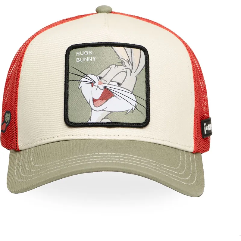 beige-rote-und-grune-trucker-kappe-bugs-bunny-loo11-bug1-looney-tunes-von-capslab