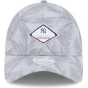 gra-justerbar-kurvad-keps-for-dam-9twenty-leaf-open-back-spring-training-fan-pack-2025-fran-new-york-yankees-mlb-av-new-era