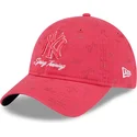 new-era-new-york-yankees-mlb-9twenty-pattern-spring-training-fan-pack-2025-justerbar-rosa-kurvkeps-for-kvinnor