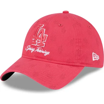 Sapkák ívelt rózsaszín állítható 9TWENTY Pattern Spring Training Fan Pack 2025 Los Angeles Dodgers MLB New Era