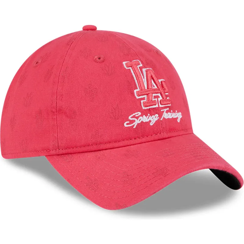 justerbar-rosa-kurvad-keps-for-dam-9twenty-pattern-spring-training-fan-pack-2025-fran-los-angeles-dodgers-mlb-av-new-era