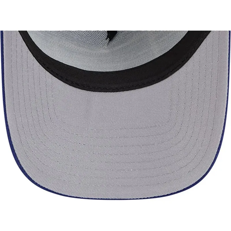 trucker-cap-blau-und-weiss-9forty-a-frame-patch-spring-training-fan-pack-2025-der-los-angeles-dodgers-mlb-von-new-era