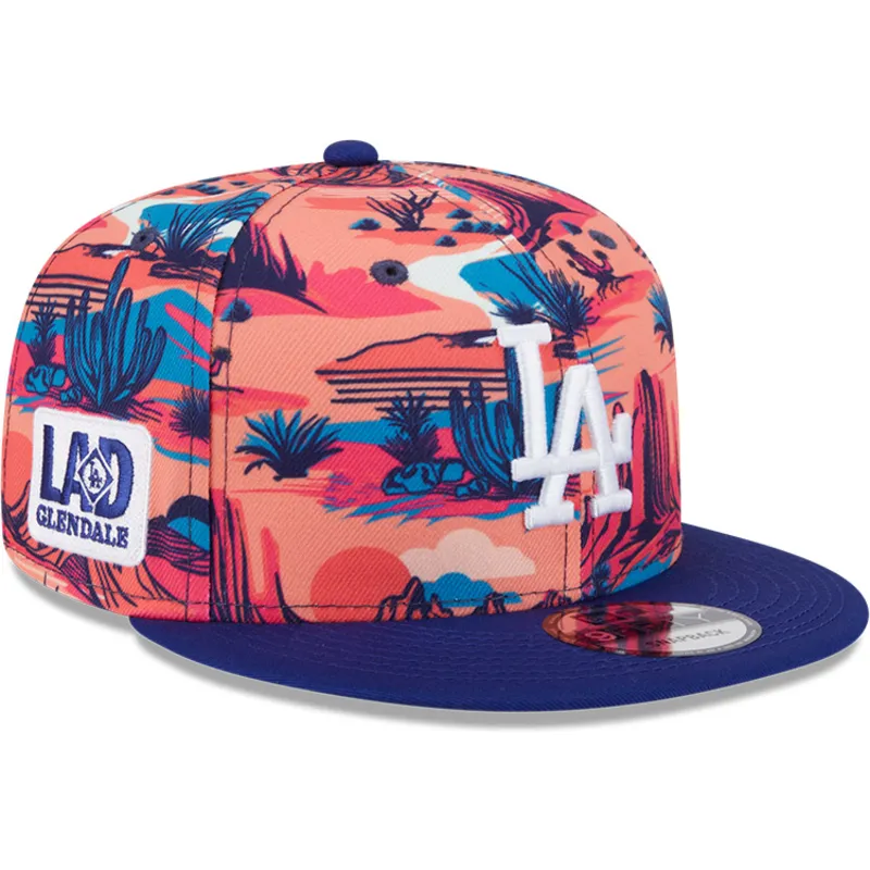 sapkak-lapos-tobbszinu-snapback-9fifty-printed-spring-training-fan-pack-2025-los-angeles-dodgers-mlb-new-era