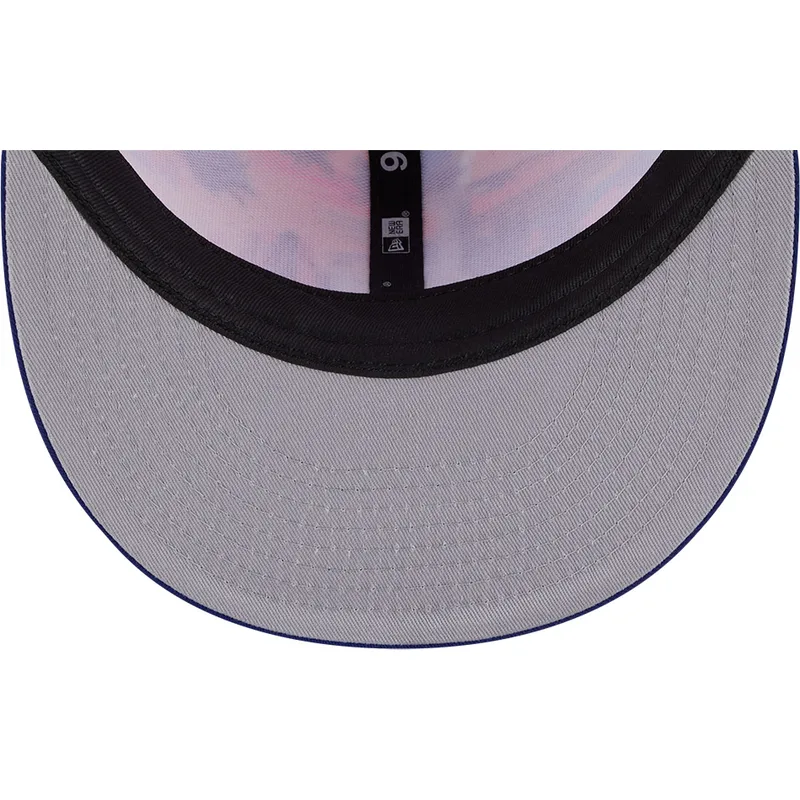 mehrfarbige-flache-snapback-kappe-9fifty-printed-spring-training-fan-pack-2025-der-los-angeles-dodgers-mlb-von-new-era