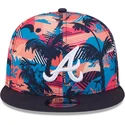 new-era-flat-brim-9fifty-printed-spring-training-fan-pack-2025-atlanta-braves-mlb-multicolor-snapback-cap