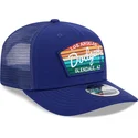 trucker-cap-blau-9seventy-stretch-snap-mesh-spring-training-fan-pack-2025-der-los-angeles-dodgers-mlb-von-new-era