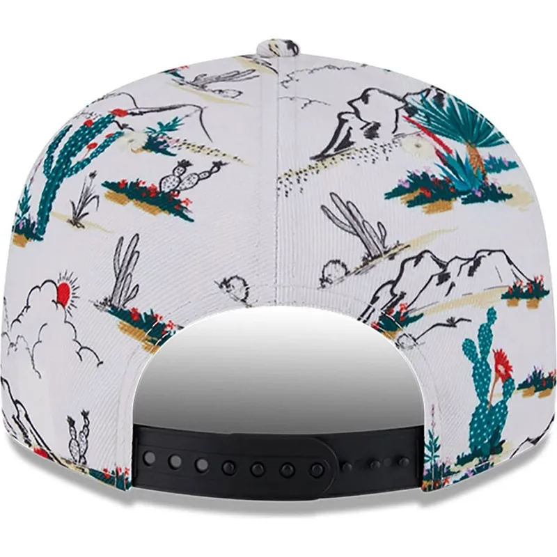 weisse-flache-snapback-kappe-9fifty-print-spring-training-fan-pack-2025-der-los-angeles-dodgers-mlb-von-new-era