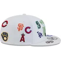 new-era-flat-brim-9fifty-scatter-spring-training-fan-pack-2025-mlb-cactus-league-logo-white-snapback-cap