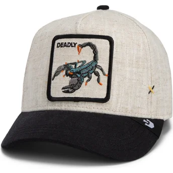 Sapkák ívelt bézs snapback Deadly Lethal Linen Rugged Comfort The Farm Goorin Bros.