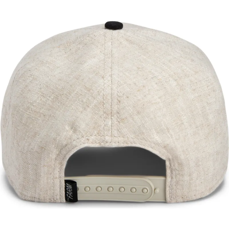 bojd-keps-beige-och-svart-snapback-skorpion-deadly-lethal-linen-rugged-comfort-the-farm-fran-goorin-bros