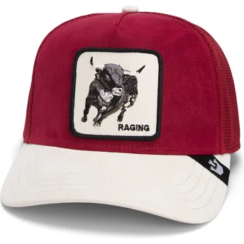 Sapkák ívelt piros snapback The Suede Bull Global Core Micro Suede The Farm Goorin Bros.