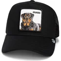 trucker-cap-schwarz-hund-rottweiler-the-guard-dog-core-combo-the-farm-von-goorin-bros