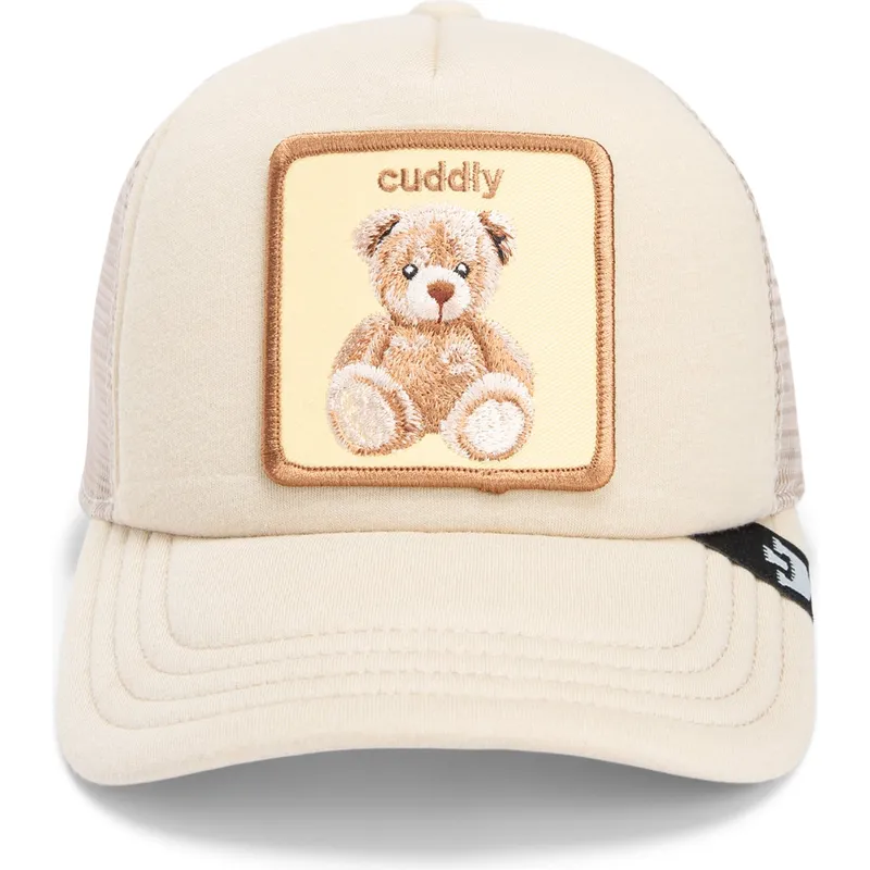 beige-trucker-kappe-fur-jungen-teddybar-cuddle-time-chroma-wave-the-farm-von-goorin-bros