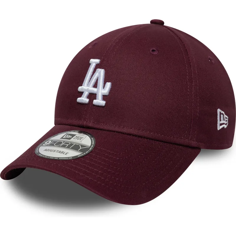 gebogene-bordeauxrote-verstellbare-9forty-colour-pack-kappe-der-los-angeles-dodgers-mlb-von-new-era