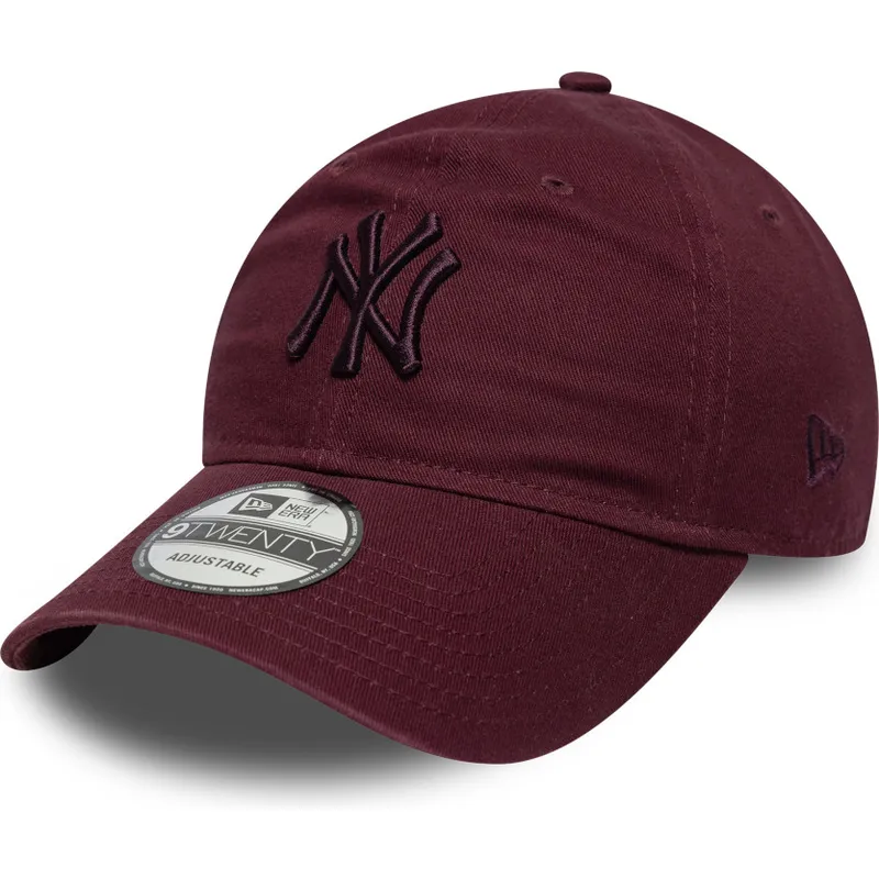 gebogene-bordeauxrote-verstellbare-9twenty-colour-pack-kappe-der-new-york-yankees-mlb-von-new-era