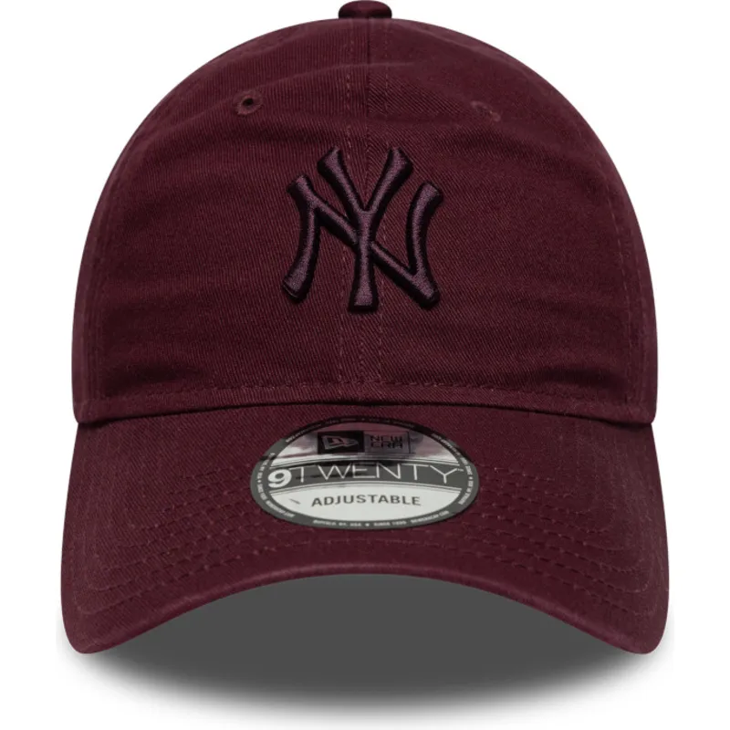 gebogene-bordeauxrote-verstellbare-9twenty-colour-pack-kappe-der-new-york-yankees-mlb-von-new-era