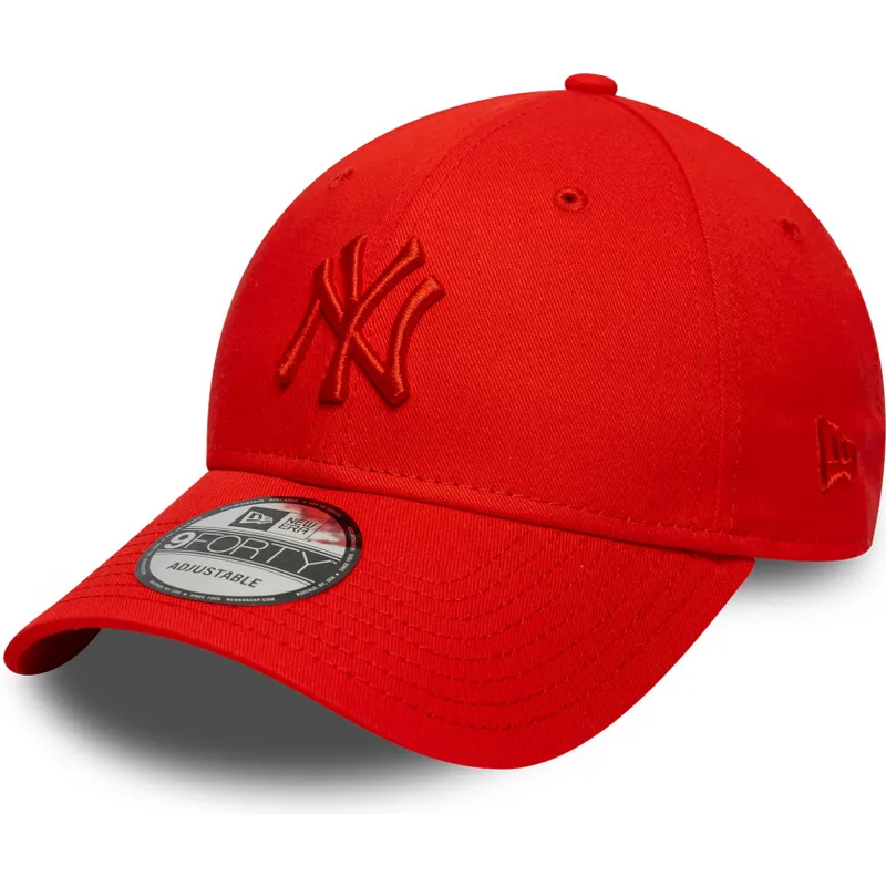 rote-verstellbare-curved-cap-mit-rotem-logo-9forty-colour-pack-der-new-york-yankees-mlb-von-new-era