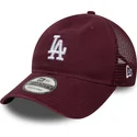 gorra-trucker-granatrot-9twenty-colour-pack-der-los-angeles-dodgers-mlb-von-new-era