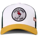 coastal-filthy-flamingo-surf-gang-hft-white-and-yellow-trucker-hat