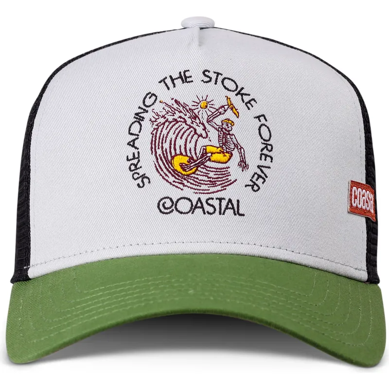 trucker-cap-grau-und-grun-spreading-the-stoke-forever-hft-von-coastal