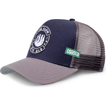 Sapkák ívelt sötétkék snapback Live Slow Die Old HFT Coastal