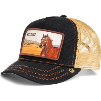 Svart trucker-keps häst Easy Rider Wild Heart The Farm från Goorin Bros.