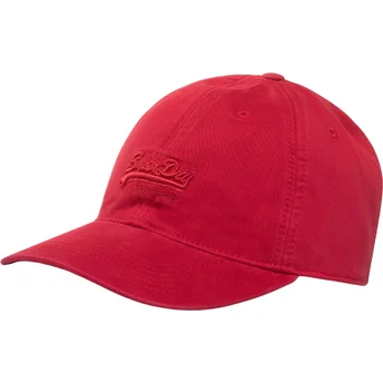 Cap ívelt червен регулируема лента Superdry