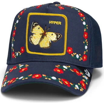 Sapkák ívelt sötétkék snapback Goorin Bros. Butterfly Hyper Active Flora Fauna The Farm Navy Blue Hat The Farm Goorin Bros.