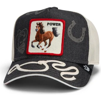 Sapkák ívelt sötétkék snapback Goorin Bros. Power Full Throttle Horse Play The Farm Navy Blue Hat The Farm Goorin Bros.