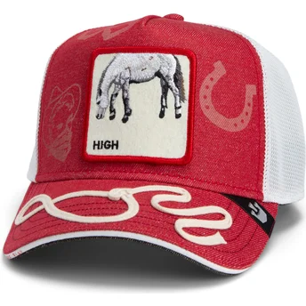 Sapkák ívelt piros snapback Goorin Bros. High Way Up Horse Play The Farm Red Hat The Farm Goorin Bros.