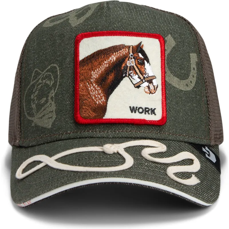 cap-ivelt-zelen-snapbek-goorin-bros-work-double-shift-horse-play-the-farm-green-hat-the-farm-de-goorin-bros