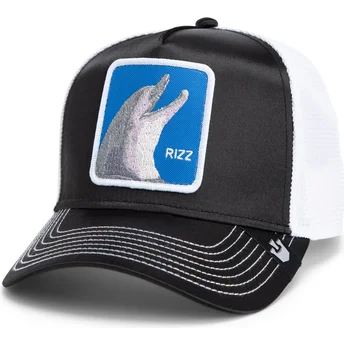 Sapkák ívelt fekete snapback Goorin Bros. Dolphin Rizz Rizzky Bizznizz Great Escape The Farm Black and White Hat The Farm Goorin Bros.