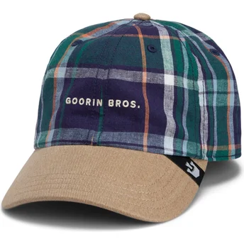 Cap ívelt многоцветен снапбек Goorin Bros. Curved Brim Hardly Working Papa Cap Madras The Farm Navy Blue and Brown Cap The Farm de Goorin Bros.