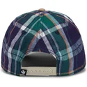 goorin-bros-curved-brim-hardly-working-papa-cap-madras-the-farm-marinbla-och-brun-snapback-keps