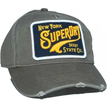 Superdry Graphic Khaki Green justerbar grön böjd keps