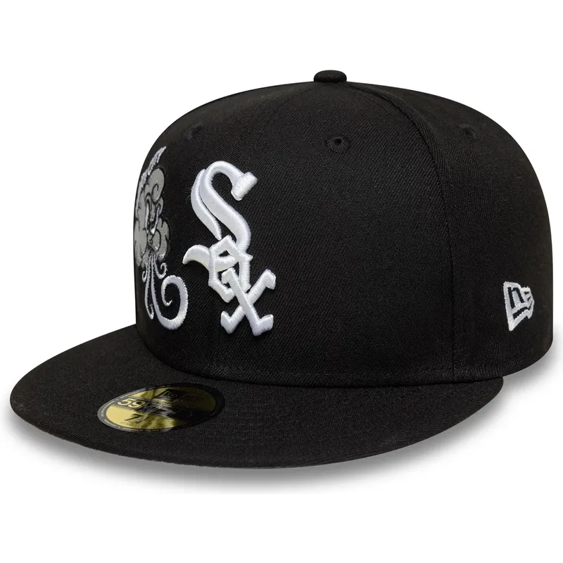new-era-59fifty-chicago-white-sox-mlb-food-icon-windy-city-schwarze-fitted-kappe