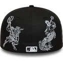 schwarze-enganliegende-59fifty-flatcap-mythical-der-new-york-yankees-mlb-von-new-era