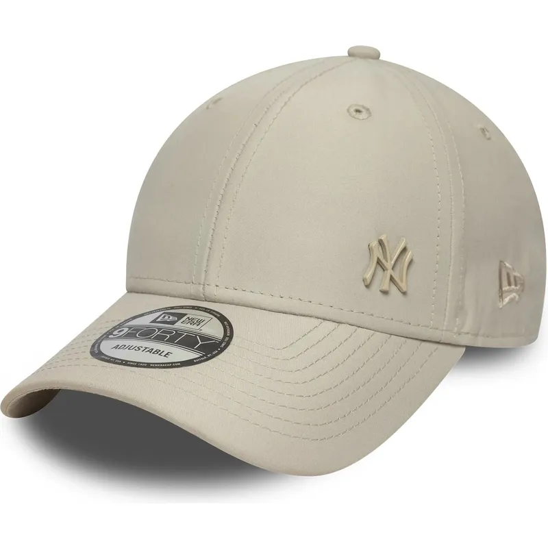 beige-gebogene-verstellbare-9forty-tonal-flawless-kappe-der-new-york-yankees-mlb-von-new-era