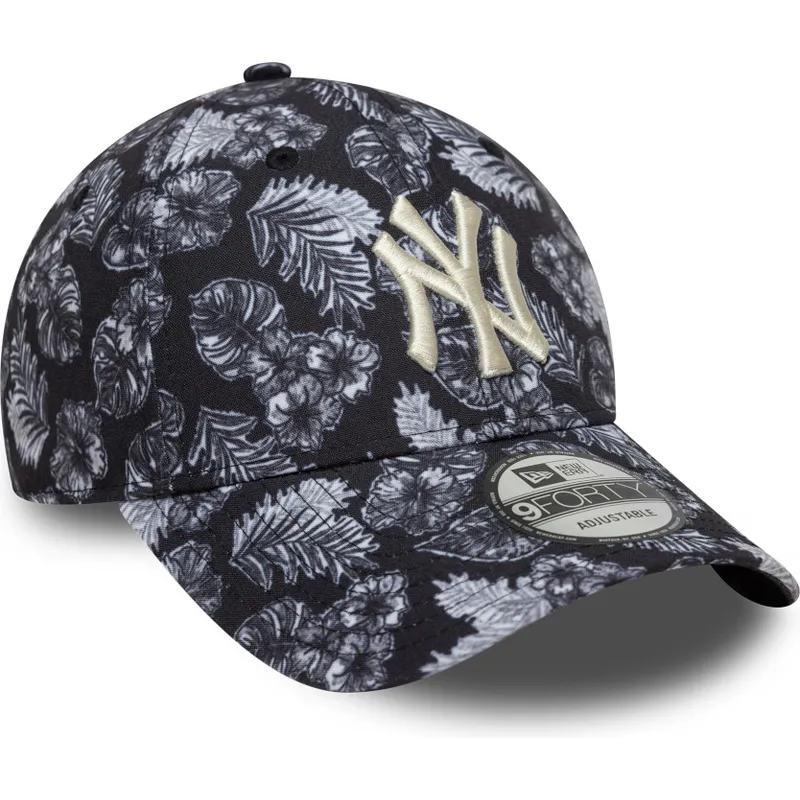 schwarze-verstellbare-gebogene-kappe-9forty-all-over-print-der-new-york-yankees-mlb-von-new-era
