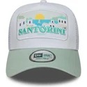 new-era-santorini-greece-a-frame-summer-weisse-und-grune-trucker-kappe