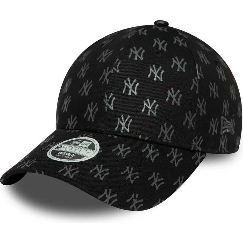 new-era-mlb-new-york-yankees-9forty-damen-verstellbare-schwarze-kappe-mit-monogramm